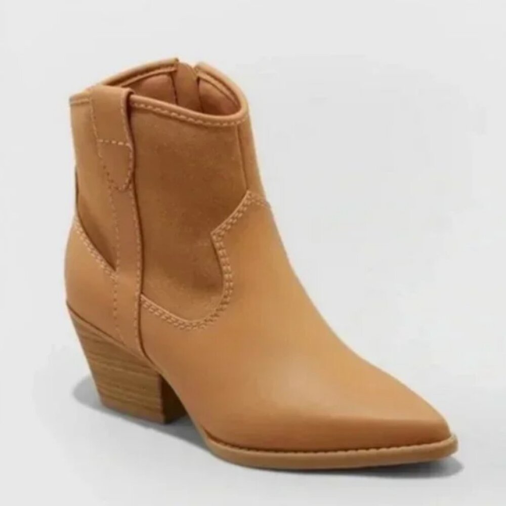 Women's Kay Western Boots Tan Brown - Universal Thread™ 7.5
